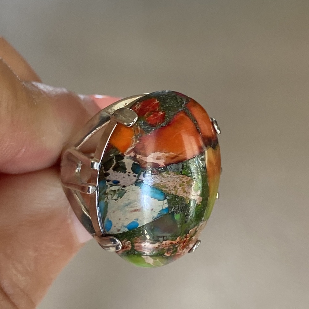 💥  SALE ‼️ UNIQUE ‼️ JASPER 💥 gemstone ring by Miriam’s Designs 💥❤️💥